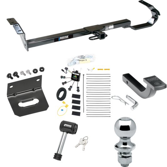 Fits 1997-2003 Lexus ES300 Trailer Hitch Tow PKG w/ 4-Flat Zero Contact "No Splice" Wiring Harness + Draw-Bar + 1-7/8" Ball + Wiring Bracket + Hitch Lock By Reese Towpower