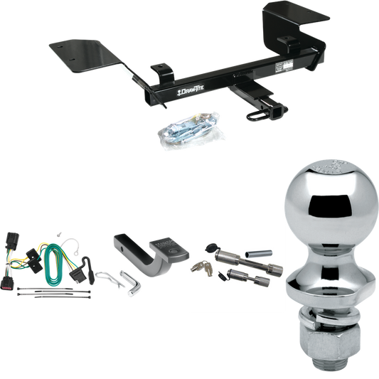 Se adapta al paquete de remolque con enganche para remolque Chevrolet Impala 2006-2013 con arnés de cableado de 4 planos + barra de tracción + bola de 1-7/8" + enganche doble y cerraduras de acoplador de Draw-Tite