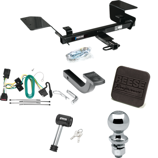 Fits 2006-2013 Chevrolet Impala Trailer Hitch Tow PKG w/ 4-Flat Wiring Harness + Draw-Bar + 2" Ball + Hitch Cover + Hitch Lock By Reese Towpower