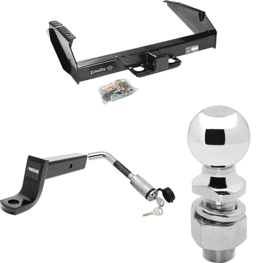 Se adapta al paquete de enganche de remolque Ford F-350 1987-1996 con soporte de bola con caída de 5" + bloqueo de enganche + bola de 2-5/16" de Draw-Tite