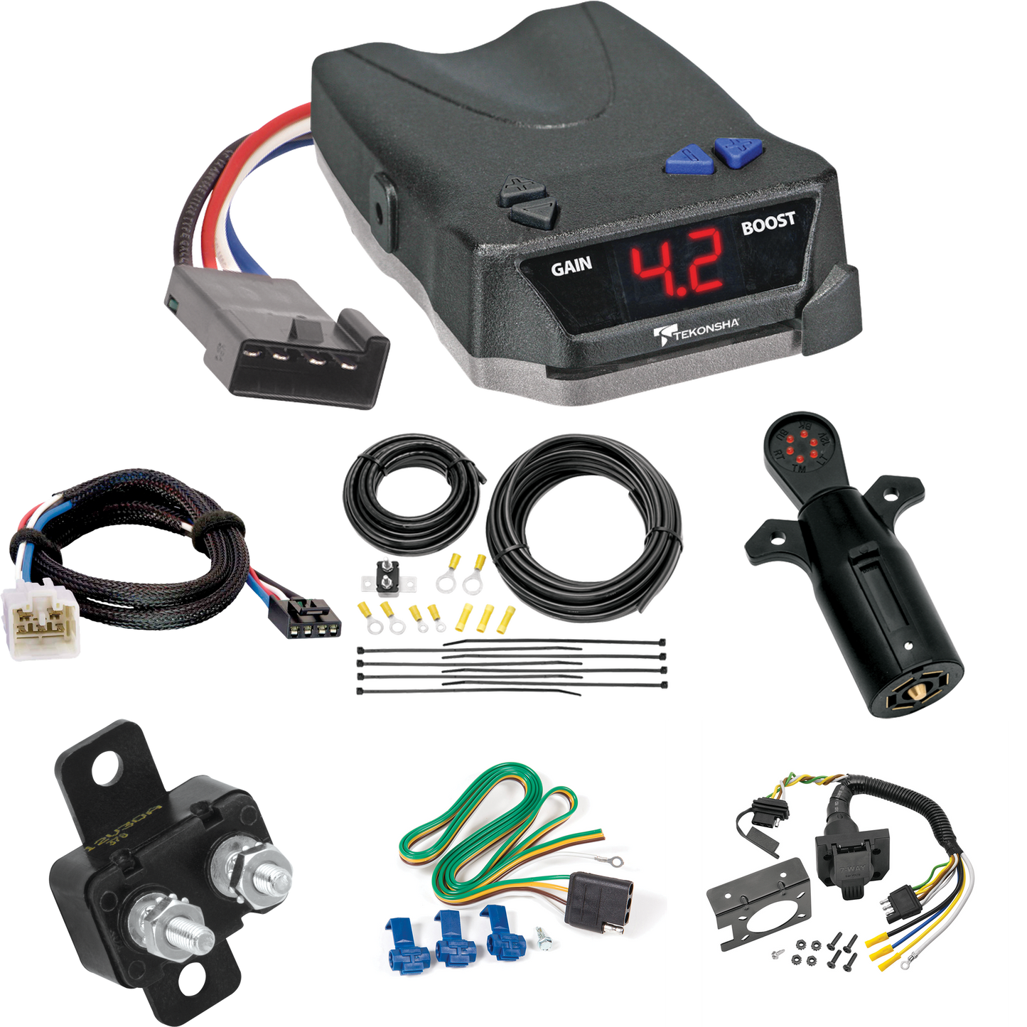 Fits 2010-2020 Lexus GX460 7-Way RV Wiring + Tekonsha BRAKE-EVN Brake Control + Plug & Play BC Adapter + 7-Way Tester By Reese Towpower