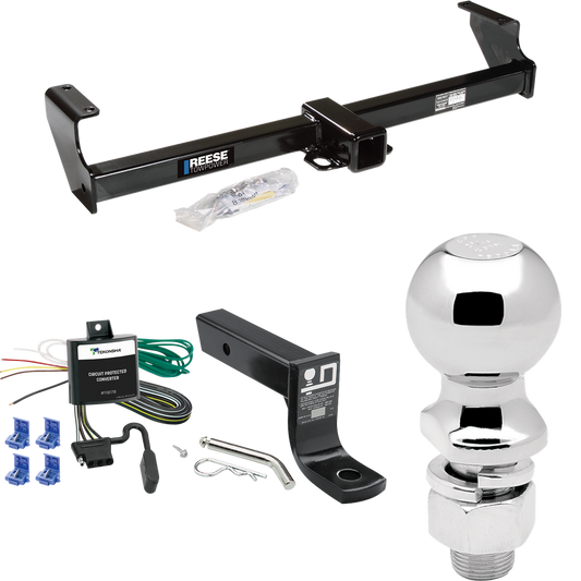 Fits 1999-2005 Suzuki Grand Vitara Trailer Hitch Tow PKG w/ 4-Flat Wiring + Ball Mount w/ 4" Drop + 2-5/16" Ball By Reese Towpower