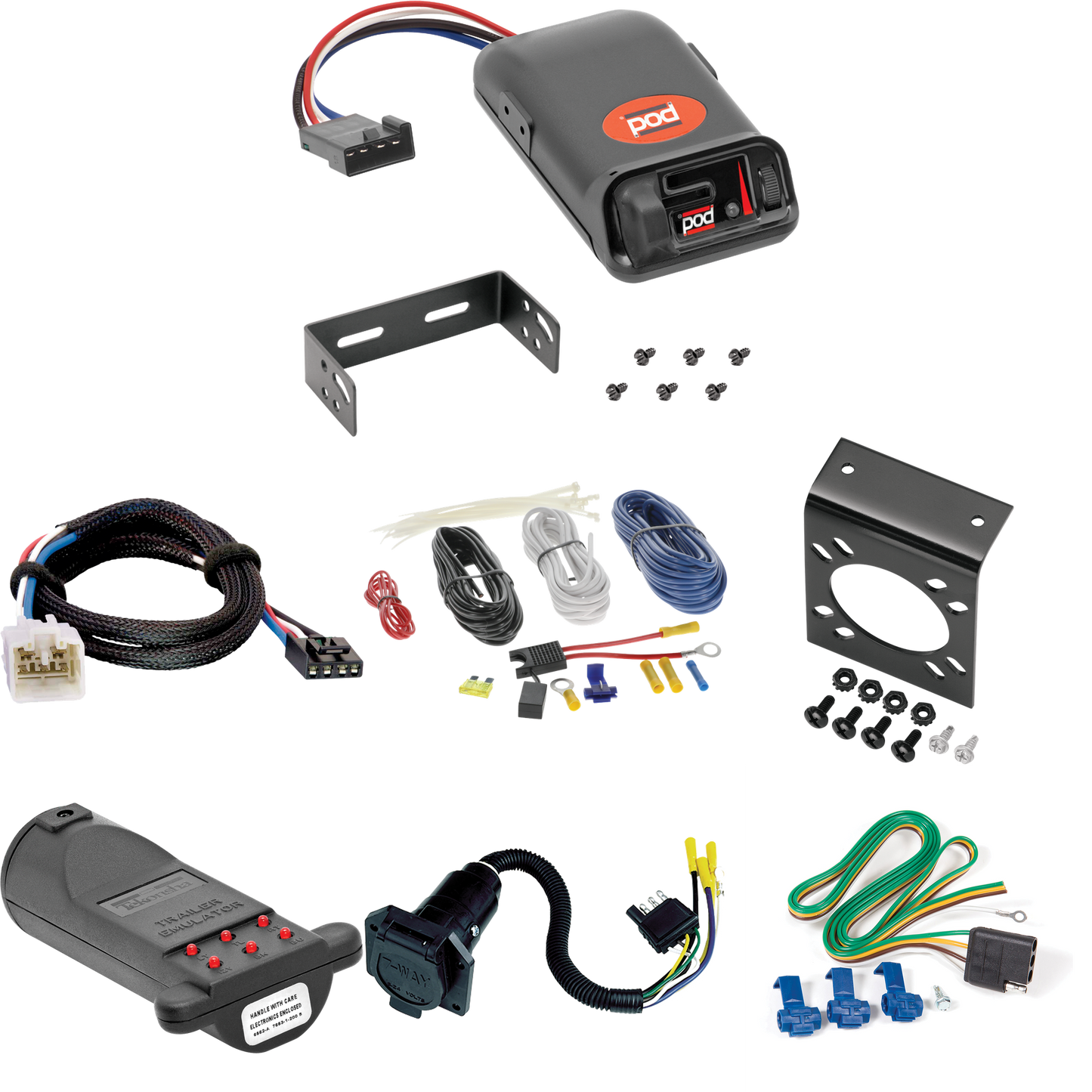 Fits 2007-2014 Toyota Tundra 7-Way RV Wiring + Pro Series POD Brake Control + Plug & Play BC Adapter + 7-Way Tester and Trailer Emulator By Reese Towpower