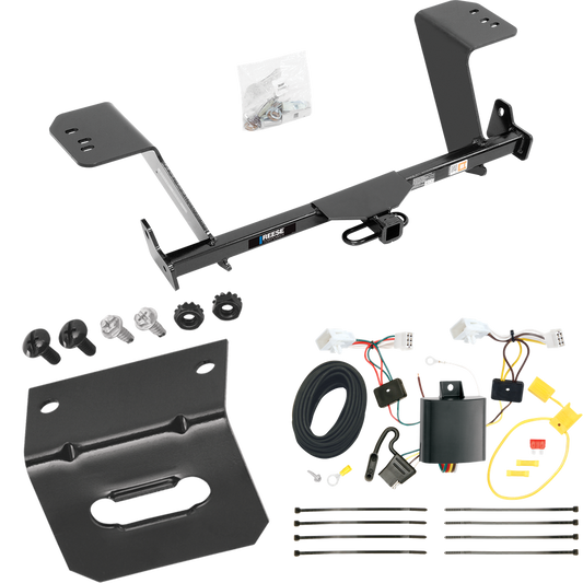 Fits 2013-2018 Lexus ES350 Trailer Hitch Tow PKG w/ 4-Flat Wiring Harness + Bracket (Excludes: Hybrid Models) By Reese Towpower