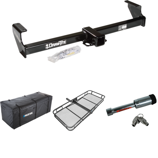 Fits 2002-2006 Suzuki XL-7 Trailer Hitch Tow PKG w/ 60" x 24" Cargo Carrier + Cargo Bag + Hitch Lock By Draw-Tite