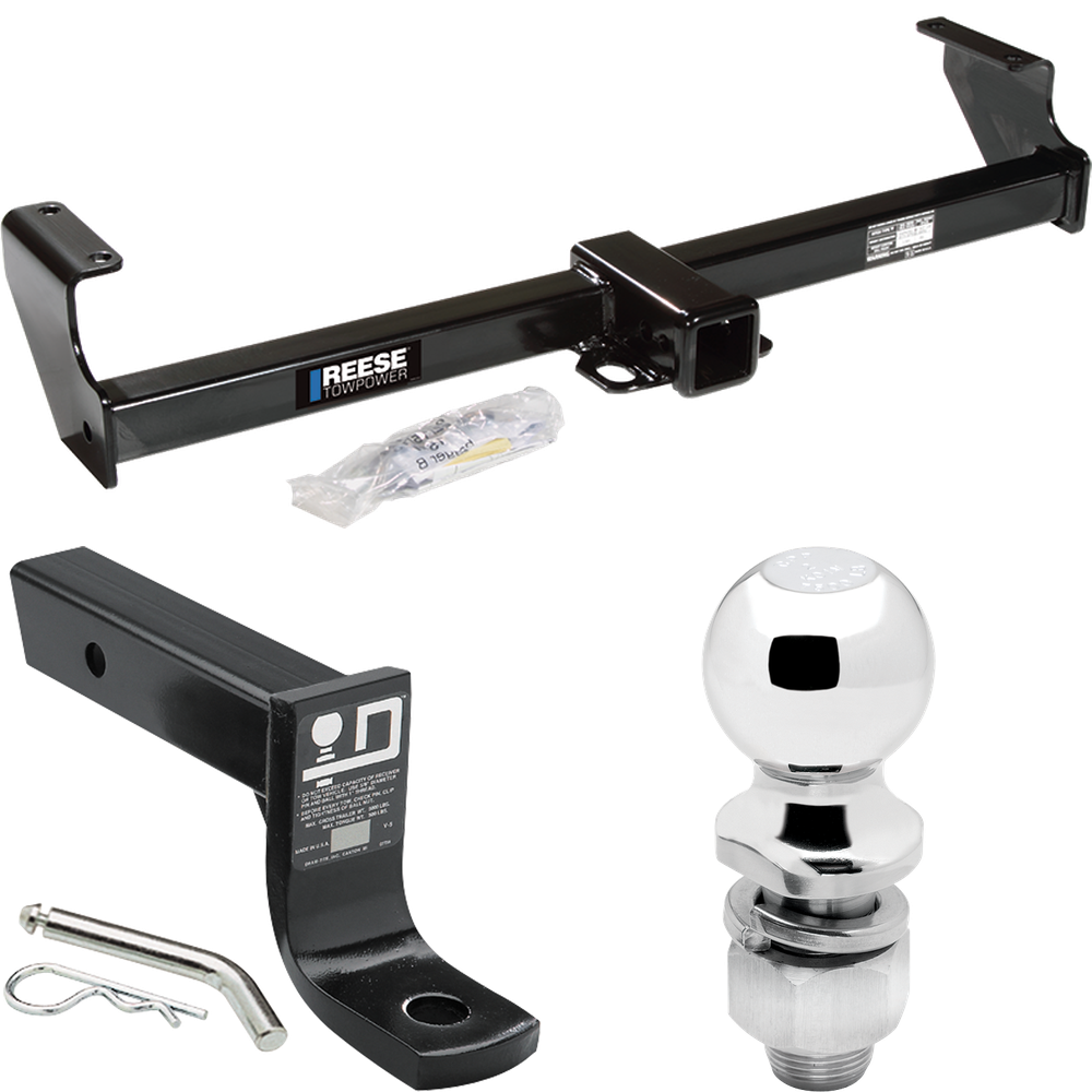 Fits 1999-2004 Suzuki Vitara Trailer Hitch Tow PKG w/ Ball Mount w/ 4" Drop + 2" Ball By Reese Towpower