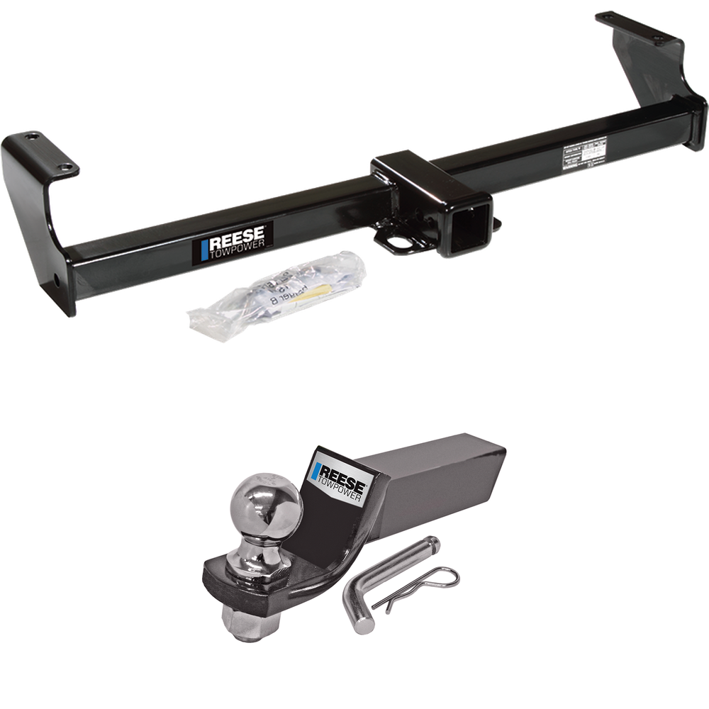 Fits 1999-2004 Suzuki Vitara Trailer Hitch Tow PKG w/ Starter Kit Ball Mount w/ 2" Drop & 2" Ball By Reese Towpower