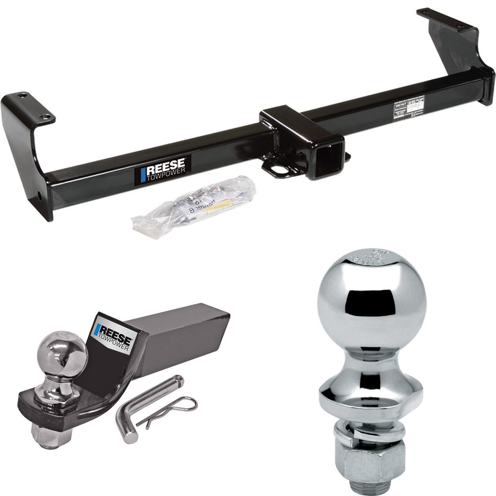 Fits 2002-2006 Suzuki XL-7 Trailer Hitch Tow PKG w/ Starter Kit Ball Mount w/ 2" Drop & 2" Ball + 1-7/8" Ball By Reese Towpower