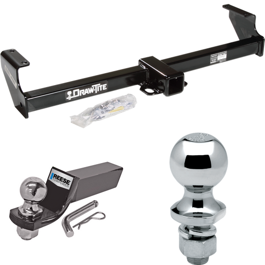 Fits 1999-2004 Chevrolet Tracker Trailer Hitch Tow PKG w/ Starter Kit Ball Mount w/ 2" Drop & 2" Ball + 1-7/8" Ball By Draw-Tite