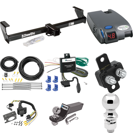 Fits 2002-2006 Suzuki XL-7 Trailer Hitch Tow PKG w/ Tekonsha Primus IQ Brake Control + 7-Way RV Wiring + 2" & 2-5/16" Ball & Drop Mount By Draw-Tite