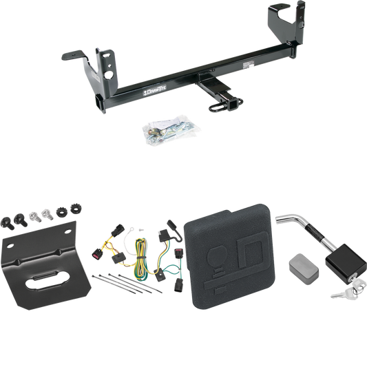 Se adapta al paquete de enganche de remolque Chevrolet Malibu 2008-2012 con arnés de cableado plano de 4 + cubierta de enganche + bloqueo de enganche (excluye: modelos LTZ) de Draw-Tite