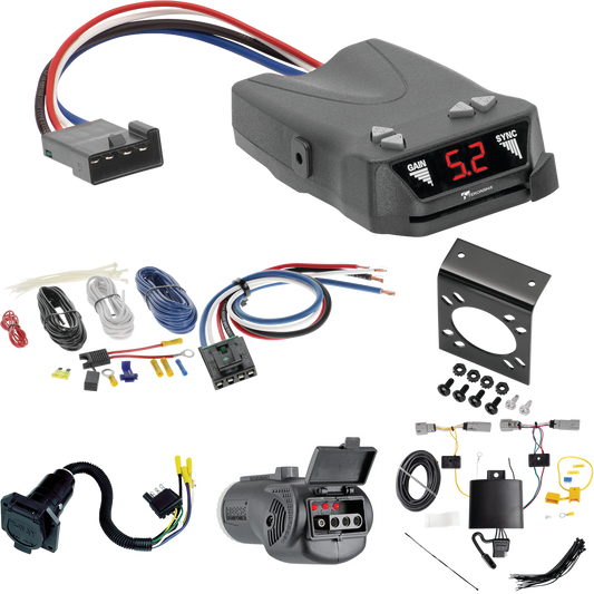 Fits 2021-2023 Chevrolet Trailblazer 7-Way RV Wiring + Tekonsha Brakeman IV Brake Control + Generic BC Wiring Adapter + 2 in 1 Tester & 7-Way to 4-Way Adapter (Excludes: w/LED Taillights Models) By Tekonsha