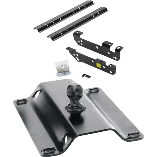 Fits 2011-2016 Ford F-250 Super Duty Custom Industry Standard Above Bed Rail Kit + 25K Pro Series Gooseneck Hitch (For 6-1/2' and 8 foot Bed, Except Cab & Chassis, w/o Factory Puck System Models) By Reese