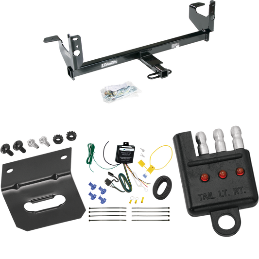 Se adapta al paquete de enganche de remolque Chevrolet Malibu LTZ 2008-2012 con arnés de cableado plano de 4 + soporte + probador de Draw-Tite