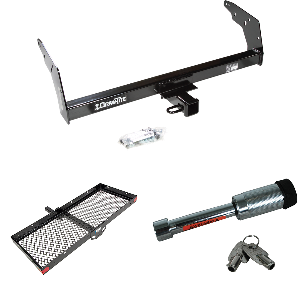 Se adapta al paquete de remolque con enganche para remolque Chevrolet S10 1996-1997 con transportador de carga de 48" x 20" + bloqueo de enganche (para modelos con cama deportiva y parachoques sin remolque) de Draw-Tite