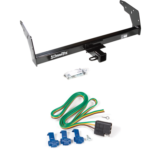 Fits 1996-1997 Chevrolet S10 Trailer Hitch Tow PKG w/ 4-Flat Wiring Harness (For w/Sportside Bed & Non-Towing Bumper Models) By Draw-Tite