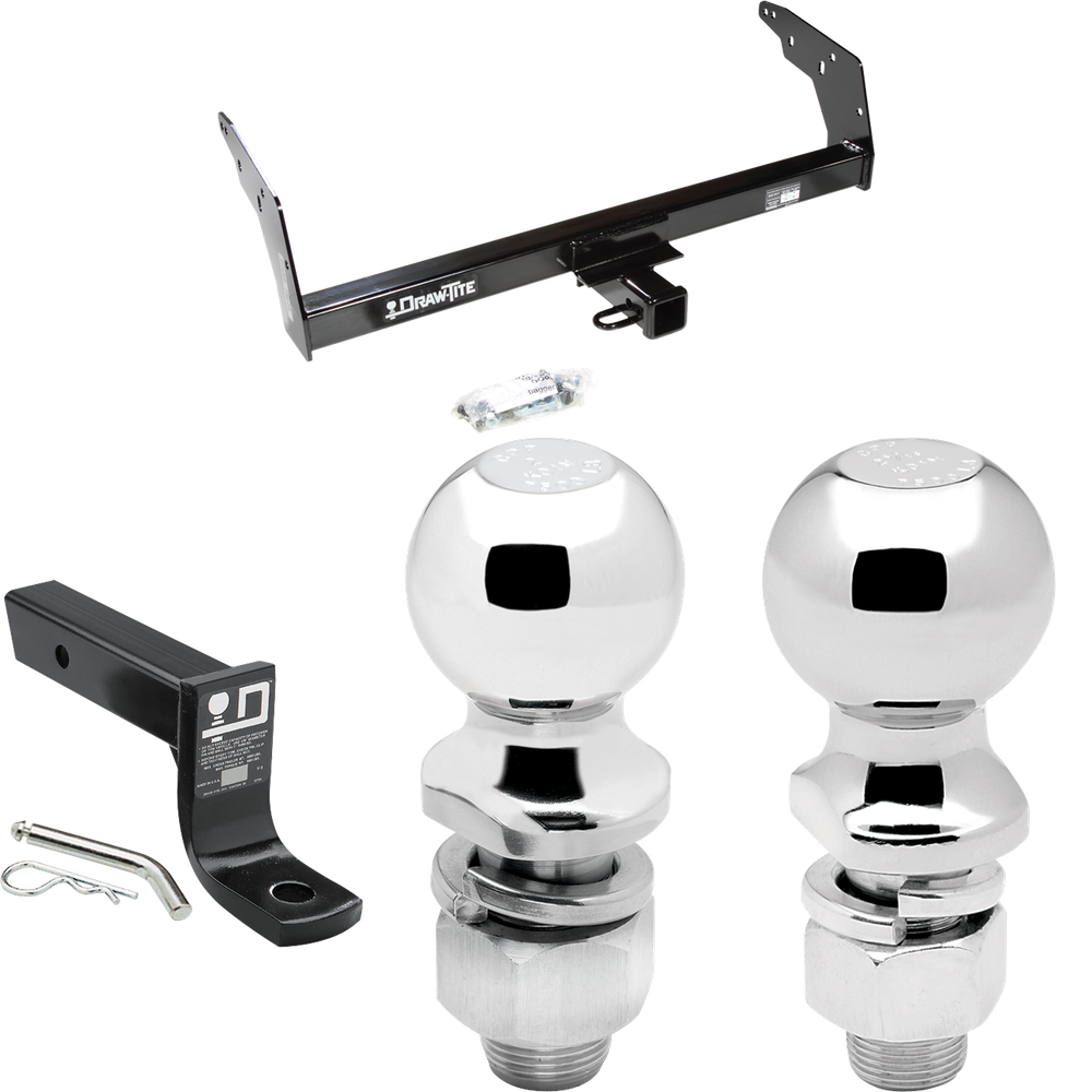 Se adapta al paquete de enganche de remolque Isuzu Hombre 1998-2000 con soporte de bola con caída de 4" + bola de 2" + bola de 2-5/16" (para modelos con parachoques escalonado) de Draw-Tite