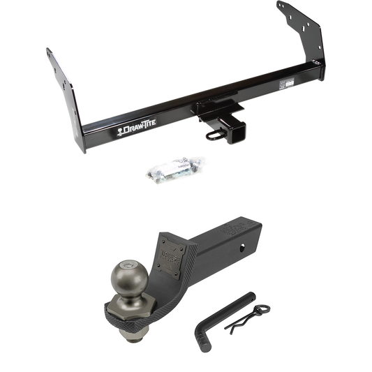 Fits 1996-1997 Chevrolet S10 Trailer Hitch Tow PKG + Interlock Tactical Starter Kit w/ 2" Drop & 2" Ball (For w/Sportside Bed & Non-Towing Bumper Models) By Draw-Tite