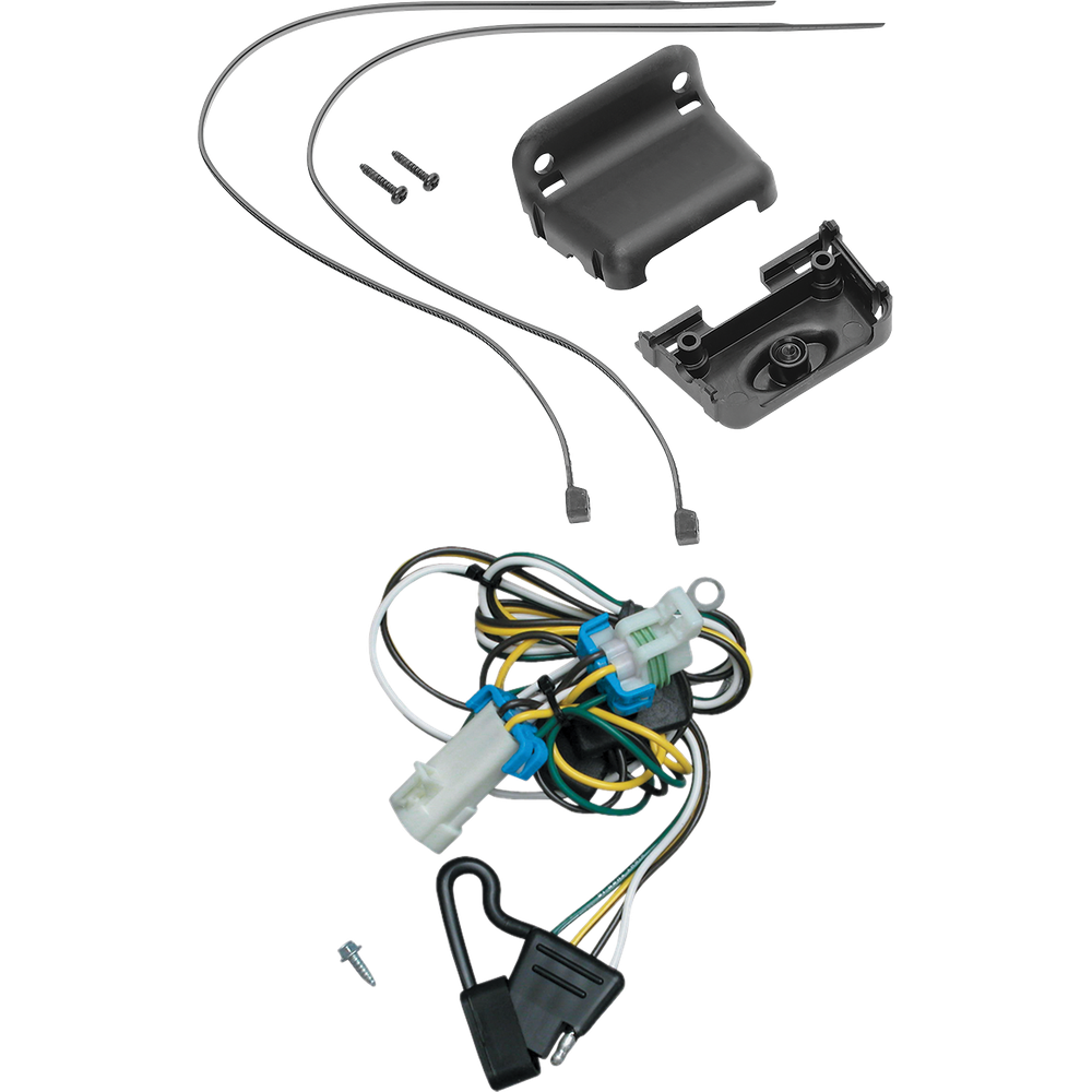 Fits 1998-2004 GMC Sonoma 4-Flat Vehicle End Trailer Wiring Harness + Wiring Bracket By Tekonsha