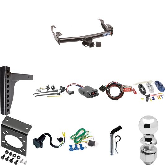 Fits 1999-2004 Ford F-350 Super Duty Trailer Hitch Tow PKG w/ 12K Trunnion Bar Weight Distribution Hitch + Pin/Clip + 2-5/16" Ball + Tekonsha Brakeman IV Brake Control + Plug & Play BC Adapter + 7-Way RV Wiring (Excludes: Cab & Chassis Models) By Ree