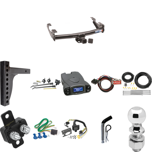 Fits 1999-2004 Ford F-350 Super Duty Trailer Hitch Tow PKG w/ 12K Trunnion Bar Weight Distribution Hitch + Pin/Clip + 2-5/16" Ball + Tekonsha Prodigy P3 Brake Control + Plug & Play BC Adapter + 7-Way RV Wiring (Excludes: Cab & Chassis Models) By Rees