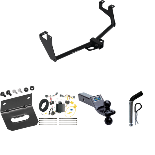 Fits 2013-2016 Chevrolet Trax Trailer Hitch Tow PKG w/ 4-Flat Wiring Harness + Dual Ball Ball Mount 1-7/8" & 2" Trailer Balls + Pin/Clip + Wiring Bracket By Reese Towpower