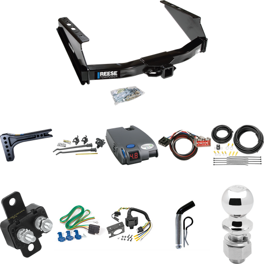 Fits 2008-2020 Ford F-250 Super Duty Trailer Hitch Tow PKG w/ 15K Trunnion Bar Weight Distribution Hitch + Pin/Clip + 2-5/16" Ball + Tekonsha Primus IQ Brake Control + Plug & Play BC Adapter + 7-Way RV Wiring (Excludes: Cab & Chassis Models) By Reese