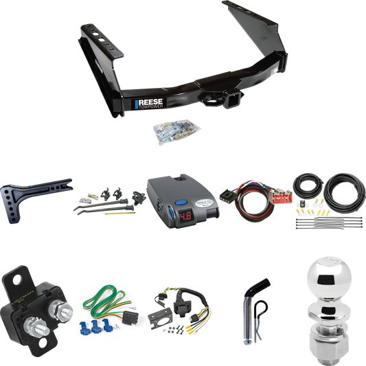 Fits 2021-2023 Ford F-350 Super Duty Trailer Hitch Tow PKG w/ 15K Trunnion Bar Weight Distribution Hitch + Pin/Clip + 2-5/16" Ball + Tekonsha Primus IQ Brake Control + Plug & Play BC Adapter + 7-Way RV Wiring (Excludes: Cab & Chassis Models) By Reese