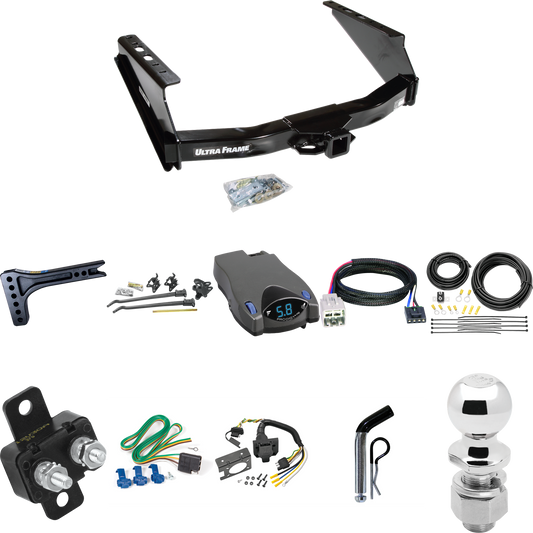 Fits 2005-2007 Ford F-350 Super Duty Trailer Hitch Tow PKG w/ 15K Trunnion Bar Weight Distribution Hitch + Pin/Clip + 2-5/16" Ball + Tekonsha Prodigy P2 Brake Control + Plug & Play BC Adapter + 7-Way RV Wiring (Excludes: Cab & Chassis Models) By Draw