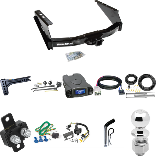 Fits 2005-2007 Ford F-250 Super Duty Trailer Hitch Tow PKG w/ 15K Trunnion Bar Weight Distribution Hitch + Pin/Clip + 2-5/16" Ball + Tekonsha Prodigy P3 Brake Control + Plug & Play BC Adapter + 7-Way RV Wiring (Excludes: Cab & Chassis Models) By Draw