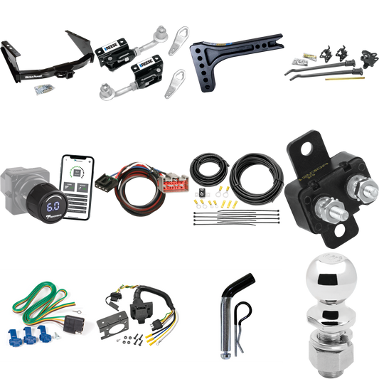 Fits 2002-2004 Ford F-250 Super Duty Trailer Hitch Tow PKG w/ 15K Trunnion Bar Weight Distribution Hitch + Pin/Clip + Dual Cam Sway Control + 2-5/16" Ball + Tekonsha Prodigy iD Bluetooth Wireless Brake Control + Plug & Play BC Adapter + 7-Way RV Wiri