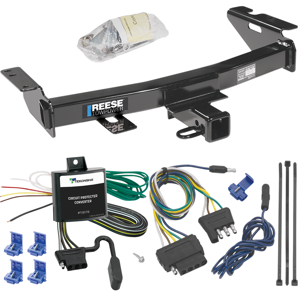 Fits 1997-2005 Chevrolet Venture Trailer Hitch Tow PKG w/ 5-Flat Wiring Harness By Reese Towpower