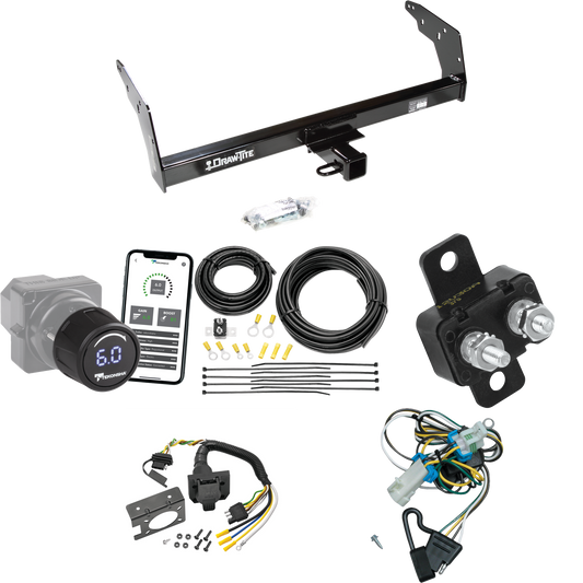 Fits 1998-2004 GMC Sonoma Trailer Hitch Tow PKG w/ Tekonsha Prodigy iD Bluetooth Wireless Brake Control + 7-Way RV Wiring By Draw-Tite