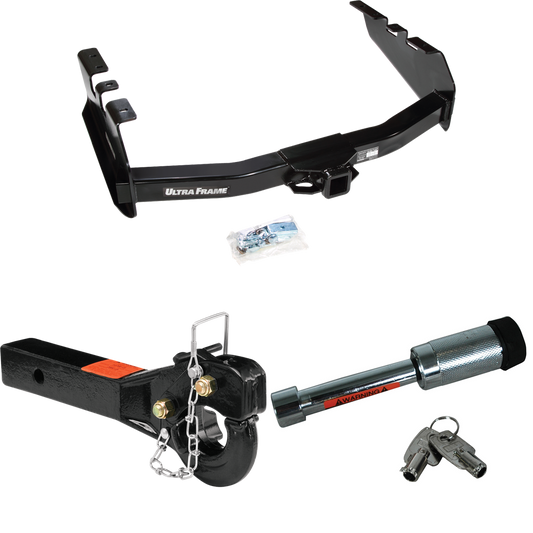 Fits 2001-2003 GMC Sierra 1500 HD Trailer Hitch Tow PKG w/ 10K Pintle Hook + Hitch Lock By Draw-Tite