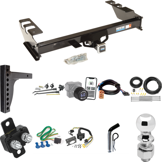 Fits 2003-2007 Chevrolet Silverado 1500 Trailer Hitch Tow PKG w/ 12K Trunnion Bar Weight Distribution Hitch + Pin/Clip + 2-5/16" Ball + Tekonsha Prodigy iD Bluetooth Wireless Brake Control + Plug & Play BC Adapter + 7-Way RV Wiring (For (Classic) Mod