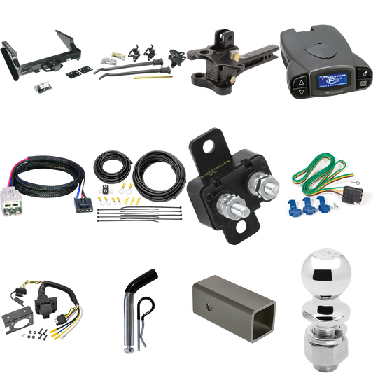 Fits 2005-2007 Ford F-250 Super Duty Trailer Hitch Tow PKG w/ 17K Trunnion Bar Weight Distribution Hitch + Pin/Clip + 2-5/16" Ball + Tekonsha Prodigy P3 Brake Control + Plug & Play BC Adapter + 7-Way RV Wiring (Excludes: Cab & Chassis Models) By Draw