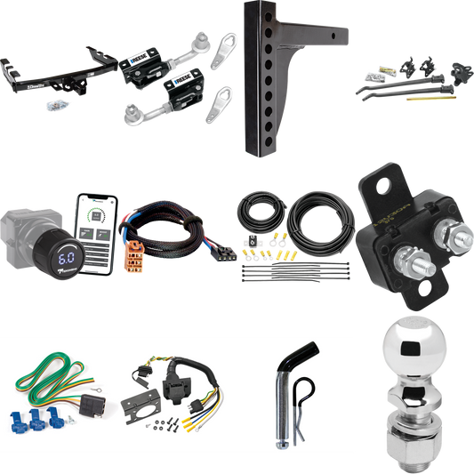 Fits 2003-2004 GMC Sierra 2500 Trailer Hitch Tow PKG w/ 12K Trunnion Bar Weight Distribution Hitch + Pin/Clip + Dual Cam Sway Control + 2-5/16" Ball + Tekonsha Prodigy iD Bluetooth Wireless Brake Control + Plug & Play BC Adapter + 7-Way RV Wiring By