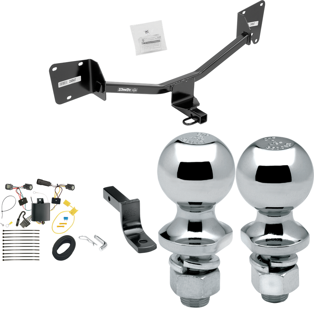 Se adapta al paquete de enganche de remolque Chevrolet Volt 2016-2019 con arnés de cableado plano de 4 + barra de tracción + bola de 1-7/8" + 2" de Draw-Tite