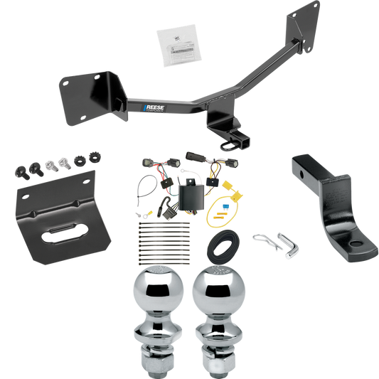 Se adapta al paquete de remolque con enganche de remolque Chevrolet Volt 2016-2019 con arnés de cableado de 4 planos + barra de tracción + bola de 1-7/8" + 2" + soporte de cableado de Reese Towpower