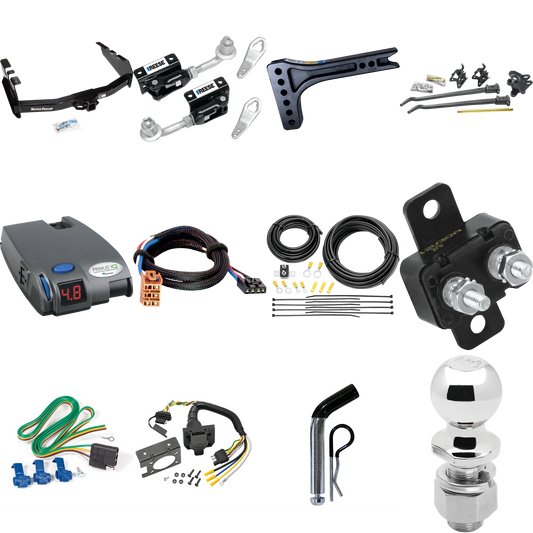 Fits 2003-2003 Chevrolet Silverado 1500 HD Trailer Hitch Tow PKG w/ 15K Trunnion Bar Weight Distribution Hitch + Pin/Clip + Dual Cam Sway Control + 2-5/16" Ball + Tekonsha Primus IQ Brake Control + Plug & Play BC Adapter + 7-Way RV Wiring By Draw-Tit