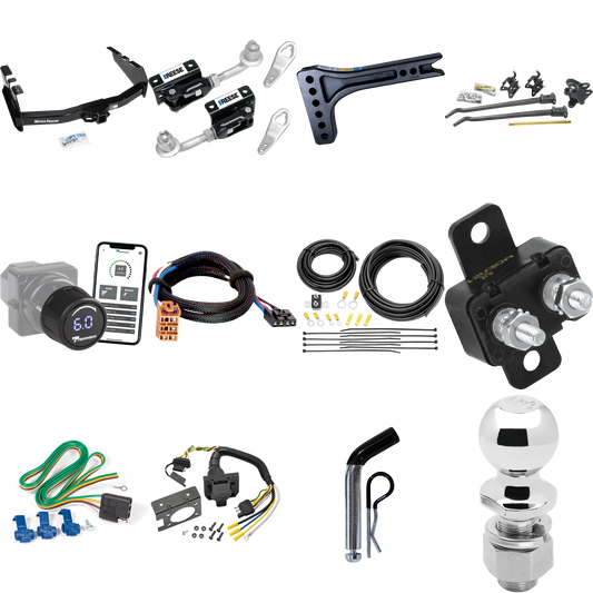 Fits 2003-2007 Chevrolet Silverado 1500 Trailer Hitch Tow PKG w/ 15K Trunnion Bar Weight Distribution Hitch + Pin/Clip + Dual Cam Sway Control + 2-5/16" Ball + Tekonsha Prodigy iD Bluetooth Wireless Brake Control + Plug & Play BC Adapter + 7-Way RV W