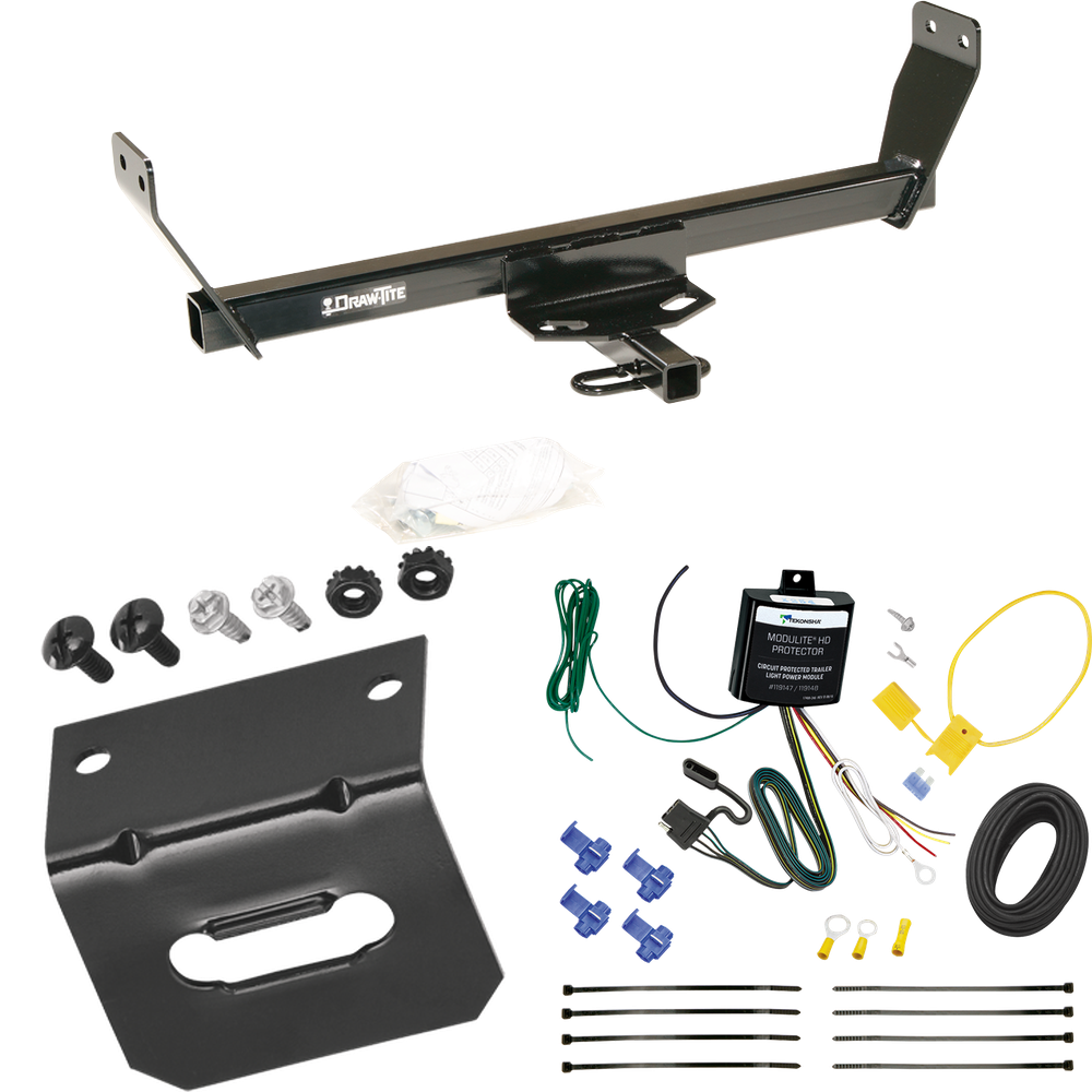 Fits 2011-2011 Chrysler 200 Trailer Hitch Tow PKG w/ 4-Flat Wiring Harness + Bracket (For Sedan Models) By Draw-Tite