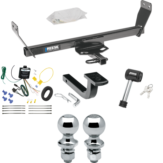 Fits 2008-2011 Dodge Avenger Trailer Hitch Tow PKG w/ 4-Flat Wiring Harness + Draw-Bar + 1-7/8" + 2" Ball + Hitch Lock By Reese Towpower