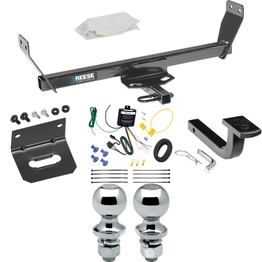 Fits 2011-2011 Chrysler 200 Trailer Hitch Tow PKG w/ 4-Flat Wiring Harness + Draw-Bar + 1-7/8" + 2" Ball + Wiring Bracket (For Sedan Models) By Reese Towpower