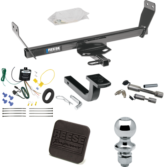 Fits 2011-2011 Chrysler 200 Trailer Hitch Tow PKG w/ 4-Flat Wiring Harness + Draw-Bar + 1-7/8" Ball + Hitch Cover + Dual Hitch & Coupler Locks (For Convertible Models) By Reese Towpower