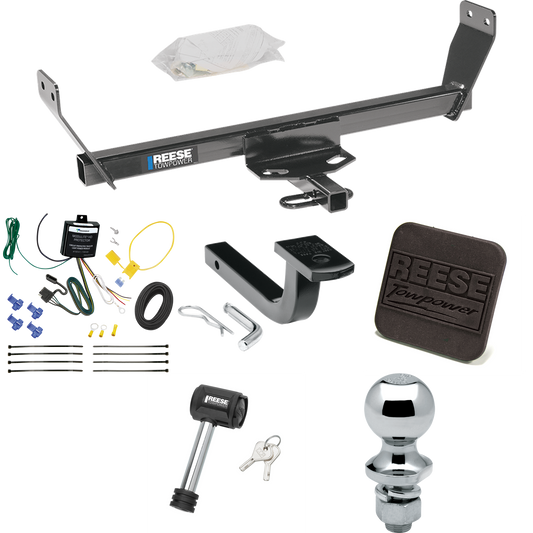 Se adapta al paquete de remolque con enganche para remolque Dodge Avenger 2008-2011 con arnés de cableado de 4 planos + barra de tracción + bola de 1-7/8" + cubierta de enganche + bloqueo de enganche de Reese Towpower