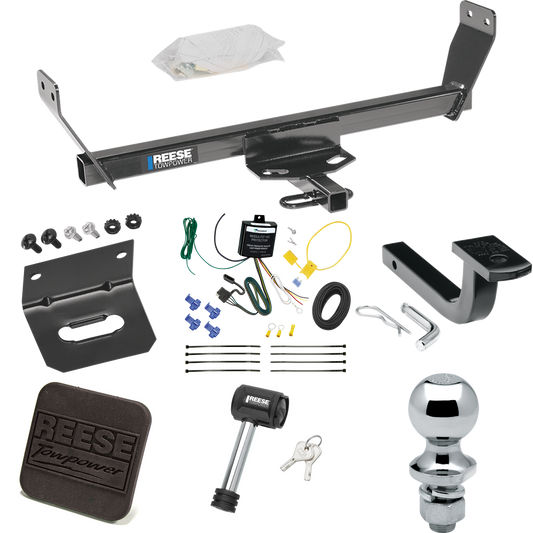 Fits 2011-2011 Chrysler 200 Trailer Hitch Tow PKG w/ 4-Flat Wiring Harness + Draw-Bar + 1-7/8" Ball + Wiring Bracket + Hitch Cover + Hitch Lock (For Convertible Models) By Reese Towpower