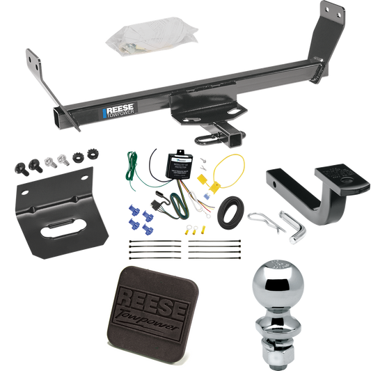 Fits 2011-2011 Chrysler 200 Trailer Hitch Tow PKG w/ 4-Flat Wiring Harness + Draw-Bar + 2" Ball + Wiring Bracket + Hitch Cover (For Convertible Models) By Reese Towpower