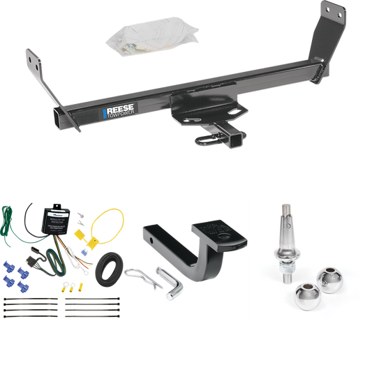 Fits 2011-2011 Chrysler 200 Trailer Hitch Tow PKG w/ 4-Flat Wiring Harness + Draw-Bar + Interchangeable 1-7/8" & 2" Balls (For Convertible Models) By Reese Towpower