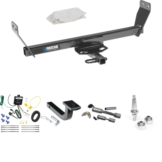 Fits 2011-2011 Chrysler 200 Trailer Hitch Tow PKG w/ 4-Flat Wiring Harness + Draw-Bar + Interchangeable 1-7/8" & 2" Balls + Dual Hitch & Coupler Locks (For Sedan Models) By Reese Towpower